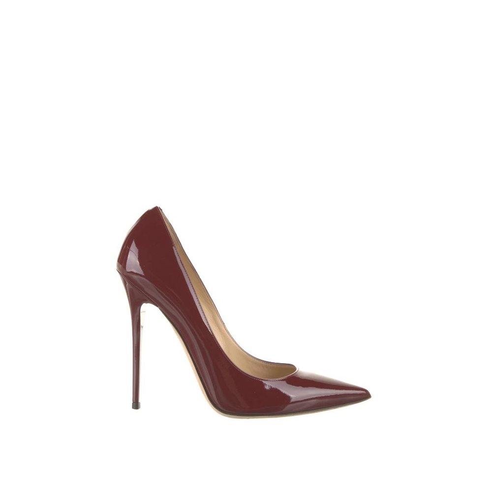 Jimmy Choo Burgundy Patent Leather Stiletto Pumps